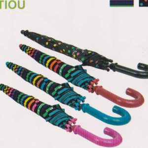 LM PITIOU PARAPLUIE ENFANT RAYE MANCHE COULEUR