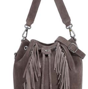 F SAC SEAU FUCHSIA EN CROUTE DE CUIR EPAULE CANYON