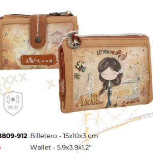 PORTE BILLETS ANEKKE CAMEL Peace & Love