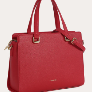 F SAC FUCHSIA EN CUIR PORTE MAIN LIGNE CLOTILDE