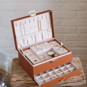 DENISE  BOITE A BIJOUX VELOURS SCARLETT