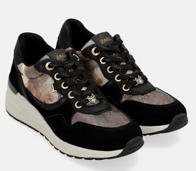 Basket sport T39 Padded noir avec semelle compensée Anekke Collection Shoen