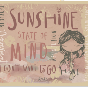 DRAP DE PLAGE ROSE COLLECTION PEACE & LOVE