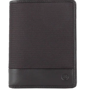 PETIT PORTEFEUILLE EN CUIR ET TOILE LIGNE PORTO