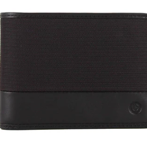 PORTEFEUILLE ITALIEN EN CUIR ET TOILE LIGNE PORTO