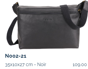 N BESACE CUIR DE VACHETTE ECO RESPONSABLE TANNAGE DOUB