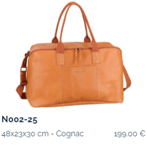 N SAC DE VOYAGE CUIR DE VACHETTE ECO RESPONSABLE TANNA