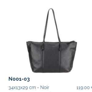 N SAC SHOPPING CUIR DE VACHETTE ECO RESPONSABLE TANNAG