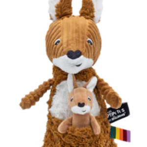 PELUCHE ALLEZOU KANGOUROU MARRON LES DEGLINGOS