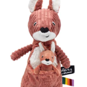 PELUCHE ALLEZOU KANGOUROU ROUX LES DEGLINGOS