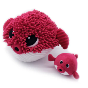 PELUCHE GOBETOU LE POISSON GLOBE BEETGROOT LES DEGLI