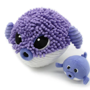 PELUCHE GOBETOU LE POISSON GLOBE PURPLE LES DEGLINGO
