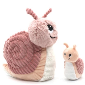 PELUCHE SPEEDOU ESCARGOT MAMAN ET BEBE PINK LES DEGLI