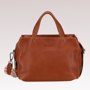 M BELLA SAC PORTE MAIN BANDOULIERE CUIR MOCCA