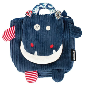 SAC A DOS VELOURS CRECHE HIPPIPOS L'HIPPOPOTAME