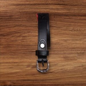 C CEINTURE LES TROPEZIENNES CUIR NOIRE