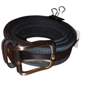 CEINTURE SURPIQUEE BI MATIERE MANNA EN CUIR CM