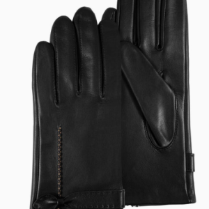 Gants Femme Cuir d'agneau n?ud Noir Doubl?s soie  N?u