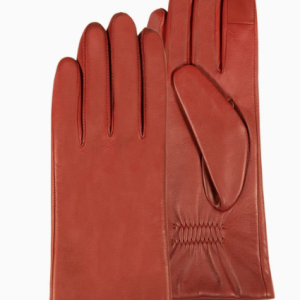 Gants Femme tactiles Cuir doubl?s Rouge Cuir d'agneau