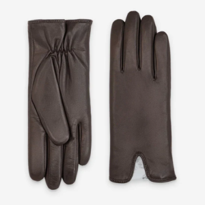 LA Gants cuir taupe agneau lapin