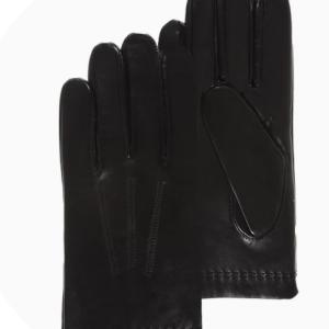 GANTS HOMME cuircachemire et soie Noir Cuir agneau