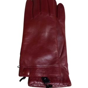 GA Gants cuir rouge agneau doublure % cashmir