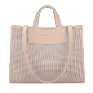 A SAC PORTE MAIN AVEC BANDOULIERE EN TOILE LIGNE ROSA