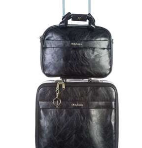 QUINN  SAC TROLLEY + SAC  A MAIN NOIR OLIVIA LAUREN
