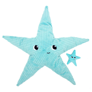 PELUCHE ETOILE DE MER WAHOU MAMAN ET SON BEBE BLEU A