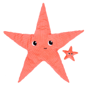 PELUCHE ETOILE DE MER WAHOU MAMAN ET SON BEBE CORAIL