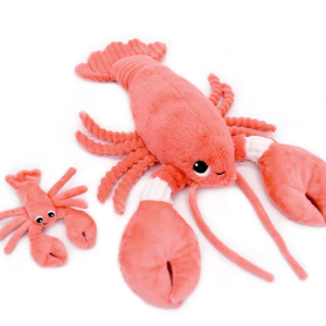 PELUCHE HOMARD ILOVEYOI MAMAN ET SON BEBE CORAIL  L