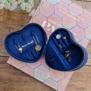 CELESTE  BOITE A BIJOUX COEUR VELOURS SCARLETT