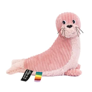 Peluche Glissou le phoque rose les Deglingos