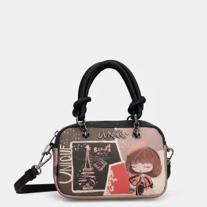 Type de fermeture: Charnière Poches: 1 poche arrière, 1 poche intérieure pour téléphone portable et 1 poche zippée Type de poignée: 2 poignées et bandoulière Dimensions (Longueur x Hauteur x Largeur): 21 cm/13 cm/9 cm Poids: 475 g