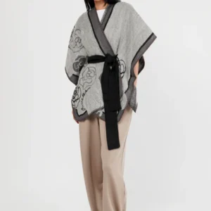 Poncho bleu et violet Anekke collection Mademoiselle