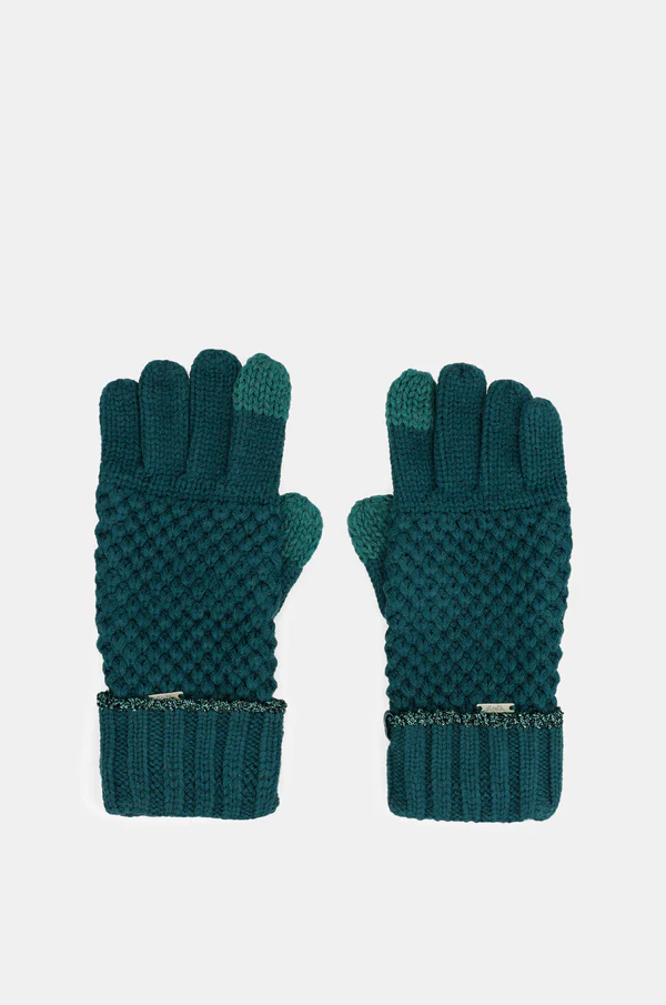 Gants en maille émeraude Anekke collection Real