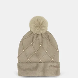 Bonnet en maille beige Anekke collection Mademoiselle