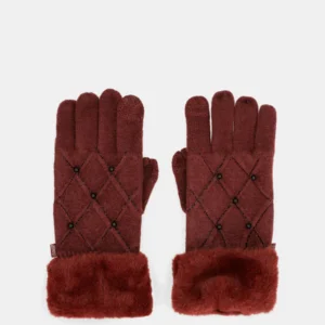 Gants en maille bordeaux Anekke collection Mademoiselle