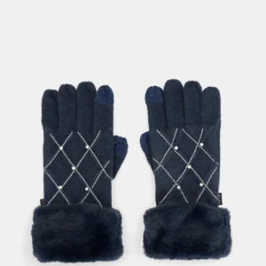 Gants en maille marine Anekke collection Mademoiselle