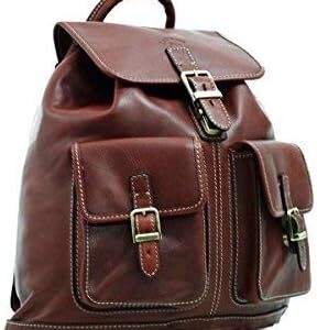 Sac à dos cuir cognac 2 poches Katana