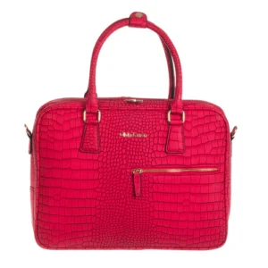 Roma PC sac ordinateur croco rouge Olivia Lauren