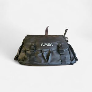 Besace toile enduite noire Nasa