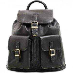 Sac à dos cuir noir 2 poches Katana