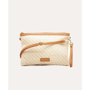Pochette synthétique façon paille ligne Mathilde Francinel