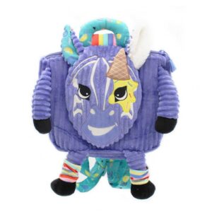 Sac à dos velours Kiprokos mi zèbre mi licorne Les Déglingos – Sac enfant