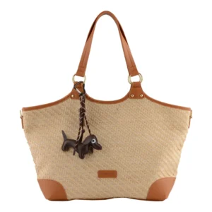 Sac porté épaule synthétique façon paille ligne Mathilde Francinel