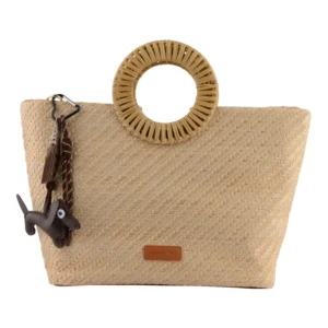 Sac porté main synthétique façon paille ligne Mathilde Francinel