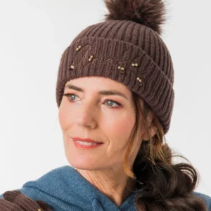 Bonnet maille avec pompom Anekke collection Tulip