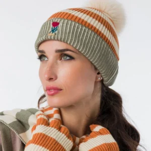 Bonnet maille rayé Anekke collection Tulip