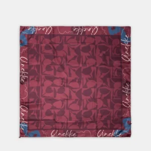 Foulard grenat imprimé Anekke collection Tulip